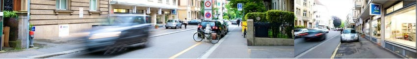 Feldeggstrasse in Zürich mit Ladenlokal von Eichholzer